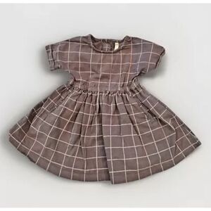 Rylee + Cru Wavy Check Kat Dress Baby Girl Sz 6 12 Months
